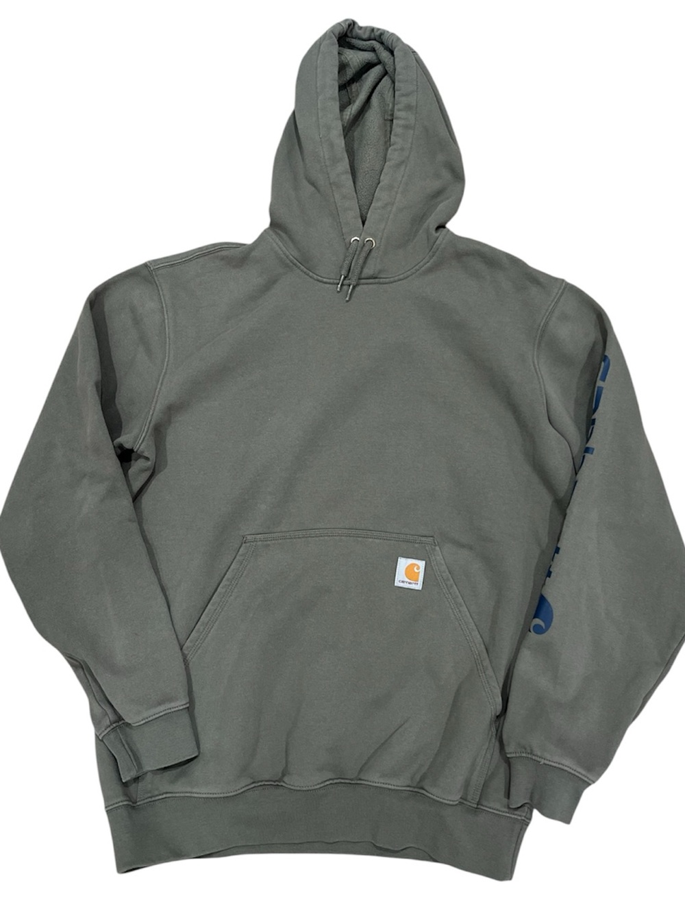 Carhartt Men's Hooded Sweatshirt in Olive Green